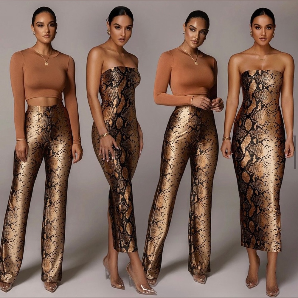 NWT JLUXLABEL Bianca Dress - GOLD